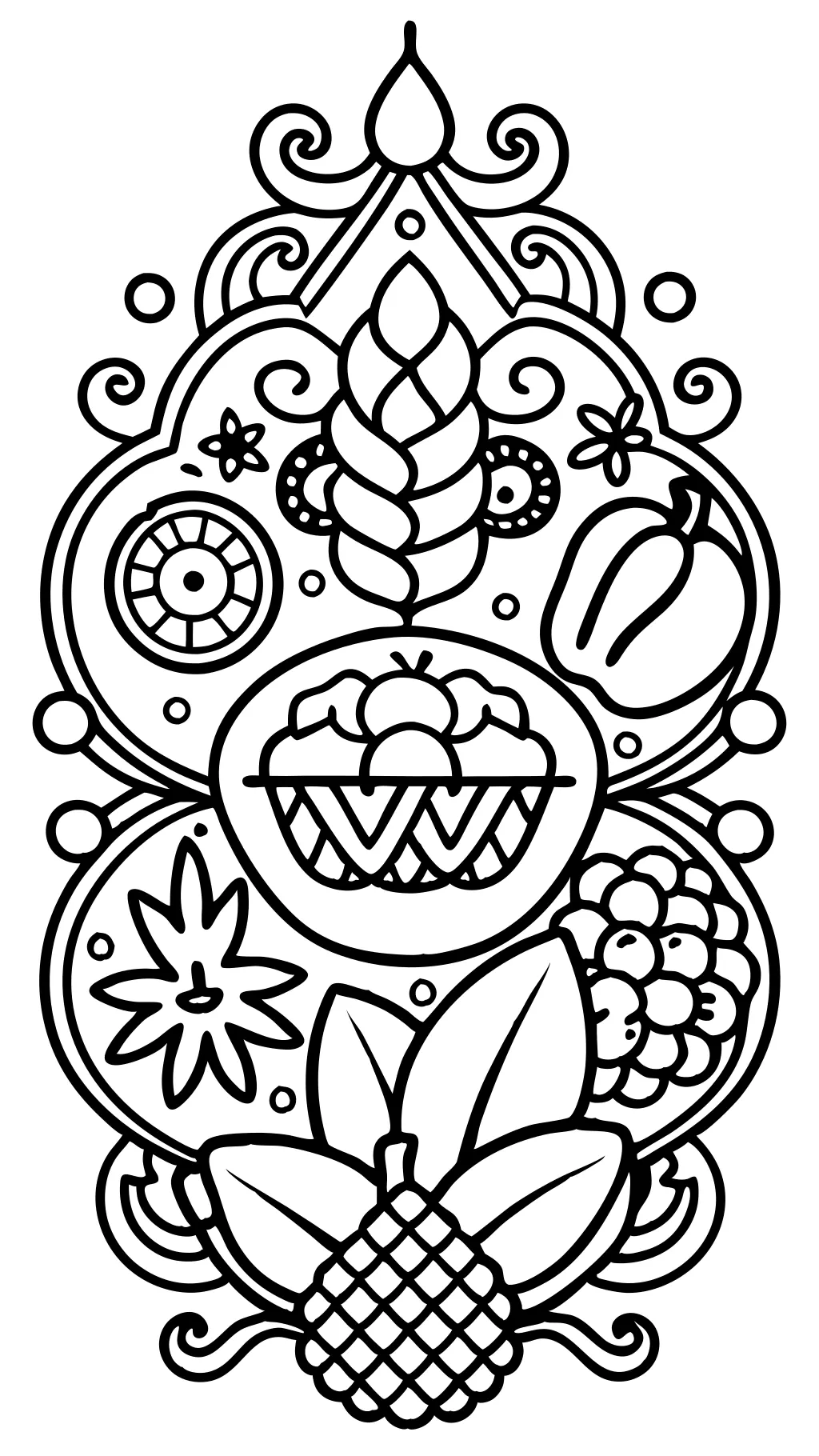 adult coloring pages food